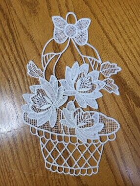 ✨️ NEW Floral Basket Lace Hanging Decor